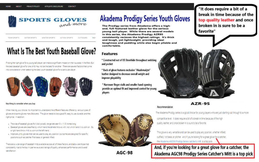 Akadema Prodigy Series Earns Recognition in Sports Gloves’ Best Youth Baseball Glove Guide
