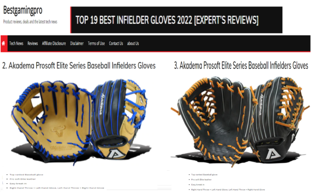 Akadema Ranks #2 & #3 Best Infield Gloves