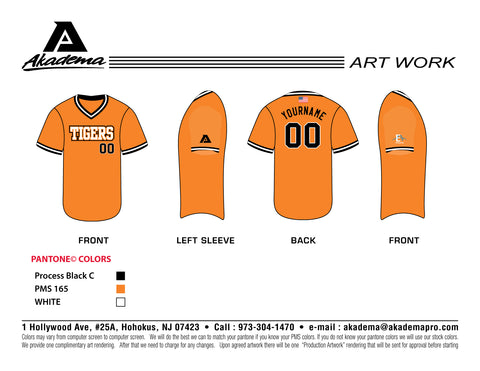 Poff Tigers Uniform Orange Top