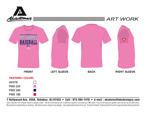 Mt Carmel Columbia Pink Crew Neck Shirt