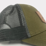 Akadema Green Leather Company Trucker Hat