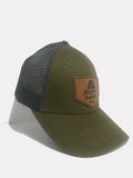 Akadema Green Leather Company Trucker Hat